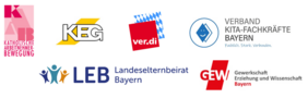 Logos mehrerer bayerischer Bildungs‑, Eltern‑ und Arbeitnehmerorganisationen in einer gemeinsamen Übersicht.