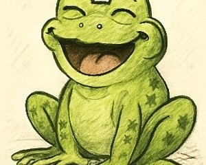 Bild_KI-generiert_Lachender Frosch