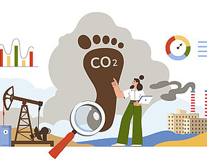 Freepik_Frau_analysiert_moeglichkeiten_die_co2_emissionen_von_fabriken_zu_reduzieren